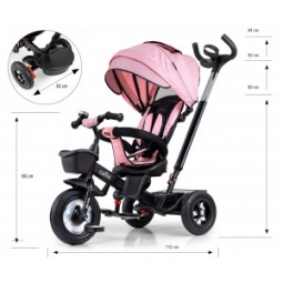 Milly Mally Rowerek Trójkołowy Movi Black-Pink