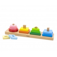 Viga 44686 Viga Klocki z sorterem kształtów - figury geometryczne - piramidki