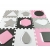 Mata piankowa puzzle Jolly 3x3 Shapes - Pink Grey
