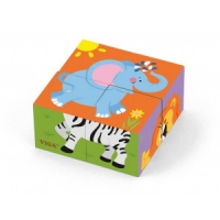 Viga 50836 Kostki puzzle - zoo