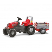 Rolly Toys 800261 Traktor Rolly Junior RT z przyczepą Czerwony