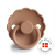 Smoczek FRIGG Daisy Silikon Peach Bronze - Rozmiar 1