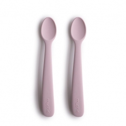 Mushie Łyżeczki Silikonowe do Nauki Samodzielnego Jedzenia 2-Pack Soft Lilac