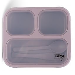 Citron Lunch Box ze Sztućcami - Purple