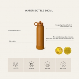Citron Butelka Termiczna ze Stali Nierdzewnej 350ml - Flowers