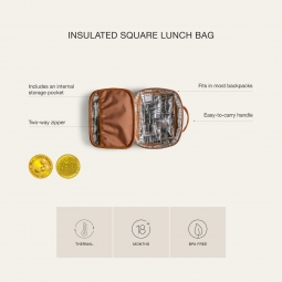 Citron Kwadratowy Lunch Bag / Śniadaniówka - Leo Brick