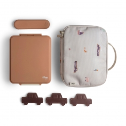 Citron Kwadratowy Lunch Bag / Śniadaniówka - Vehicles