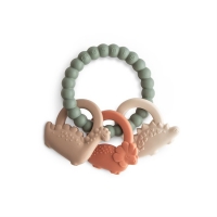 Mushie Silikonowy Gryzak na Kółku – Dino