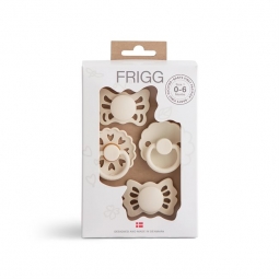 Smoczki FRIGG Baby's First -Floral Heart 4-pack Cream