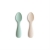 Mushie Łyżeczki Startowe dla Malucha – 2- pack Cambridge Blue/Shifting Sand