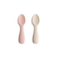 Mushie Łyżeczki Startowe dla Malucha – 2-pack Blush/Shifiting Sand