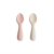 Mushie Łyżeczki Startowe dla Malucha – 2-pack Blush/Shifiting Sand