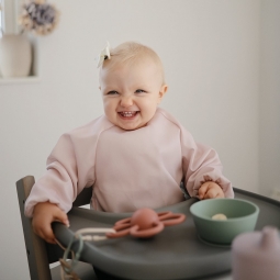 Mushie Śliniak z Długim Rękawem - Blush