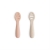 Mushie Pierwsze Łyżeczki dla Niemowląt 2-pack - Blush/Shifting Sand