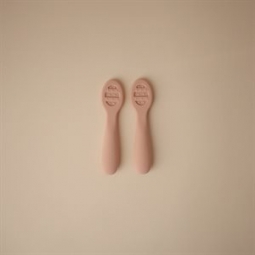 Mushie Pierwsze Łyżeczki dla Niemowląt 2-pack - Blush/Shifting Sand