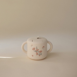 Mushie Kubek Niewysypek na Przekąski - Pink Flowers