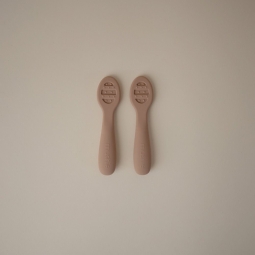 Mushie Pierwsze Łyżeczki dla Niemowląt 2-pack – Natural/Shifiting Sand