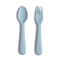 Mushie Sztućce Widelec i Łyżka Powder Blue