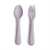 Mushie Sztućce Widelec i Łyżka Soft Lilac