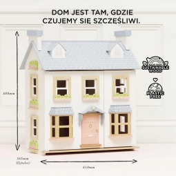 Drewniany domek dla lalek Mayberry Manor, zabawka dla dzieci, Le Toy Van