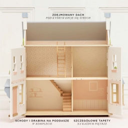 Drewniany domek dla lalek Mayberry Manor, zabawka dla dzieci, Le Toy Van