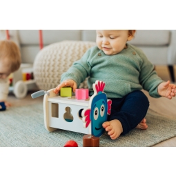 Drewniany sorter kształtów robot zabawka edukacyjna dla dzieci, Babblarna