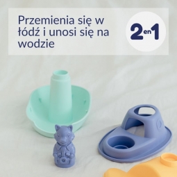 Mój pierwszy statek 2 w 1 pomarańczowy zabawka dla dzieci Le Jouet Simple