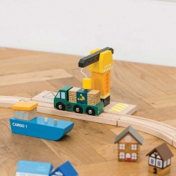 Drewniana kolejka Royal Express zestaw 180 elementów tory pociąg Le Toy Van