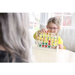 Drewniana gra edukacyjna 4 Cztery W Rzędzie Connect 4 zabawka gry Pippi