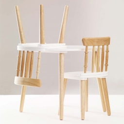Stolik i dwa krzesełka dla dzieci drewniane Le Toy Van