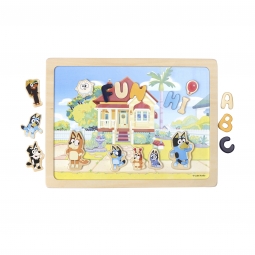 Dwustronna magnetyczna tablica literki i obrazki edukacyjna zabawka Bluey