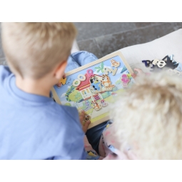 Dwustronna magnetyczna tablica literki i obrazki edukacyjna zabawka Bluey