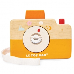 Drewniany aparat fotograficzny zabawka dla dzieci, mały fotograf Le Toy Van