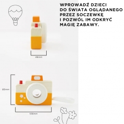 Drewniany aparat fotograficzny zabawka dla dzieci, mały fotograf Le Toy Van