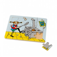 Drewniane puzzle Pippi Langstrumpf 15 szt. edukacyjna zabawka dla dzieci