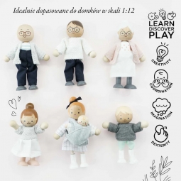 Rodzina lalek, zabawka dla dzieci, laleczki do domków, figurki, Le Toy Van
