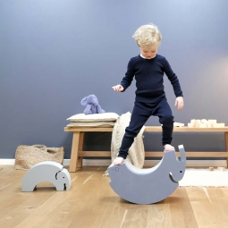 Zabawka ruchowa wspierająca sensorykę i motorykę - Słoń bObles L Cloudy blue