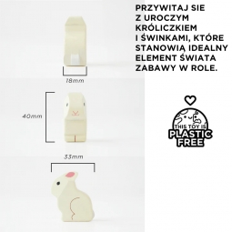 Drewniane zwierzątka do domku dla lalek, królik, chomiki Le Toy Van