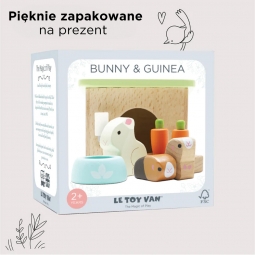 Drewniane zwierzątka do domku dla lalek, królik, chomiki Le Toy Van
