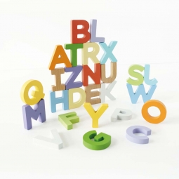 Drewniane literki, zabawka układanka edukacyjna nauka dla dzieci Le Toy Van