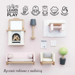 Drewniane mebelki do domku dla lalek salon Daisylane, zestaw Le Toy Van