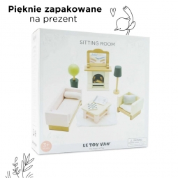 Drewniane mebelki do domku dla lalek salon Daisylane, zestaw Le Toy Van