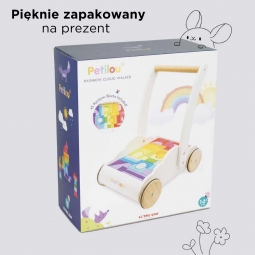 Pchacz drewniany z klockami Rainbow Cloud Le Toy Van