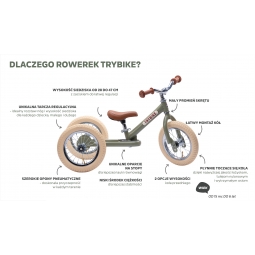 Pierwszy rower biegowy balansujący dziecięcy czerwony dla dzieci Trybike