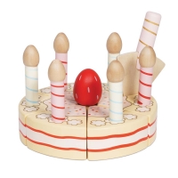 Drewniany tort urodzinowy ze świeczkami waniliowy Le Toy Van