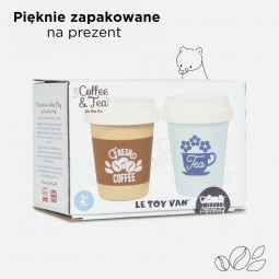 Drewniane napoje kawa i herbata zestaw, zabawka kawiarnia dzieci Le Toy Van