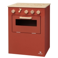Kuchnia drewniana dla dzieci piekarnik Micki Premium czerwona