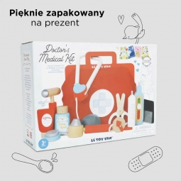 Drewniany zestaw lekarza, zabawka dla dzieci, odgrywanie ról, Le Toy Van