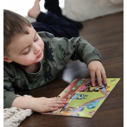 Drewniane puzzle Bluey 20 elementów edukacyjna zabawka dla dzieci układanka