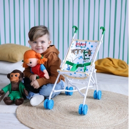 Wózek dla lalek konik Alfonso spacerówka zabawka dla dzieci lalki Pippi